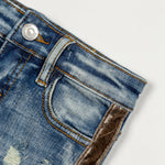Violet Velour Biker Denim (Indigo Silver) - Haus of JR