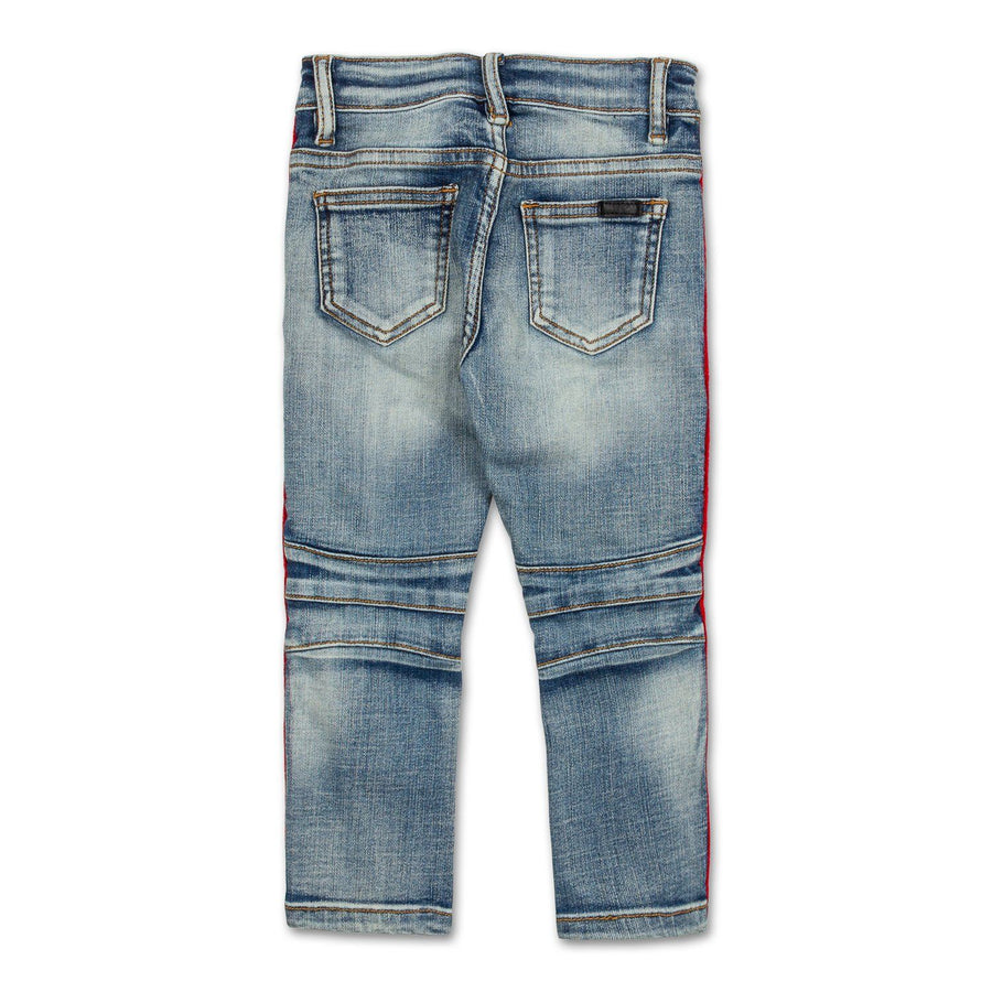 Violet Velour Biker Denim (Indigo Red) - Haus of JR