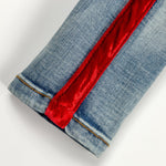 Violet Velour Biker Denim (Indigo Red) - Haus of JR