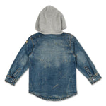 Asher Hooded Denim Shirt - Haus of JR
