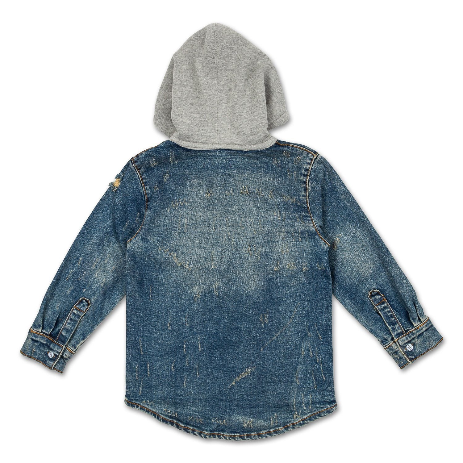Asher Hooded Denim Shirt - Haus of JR