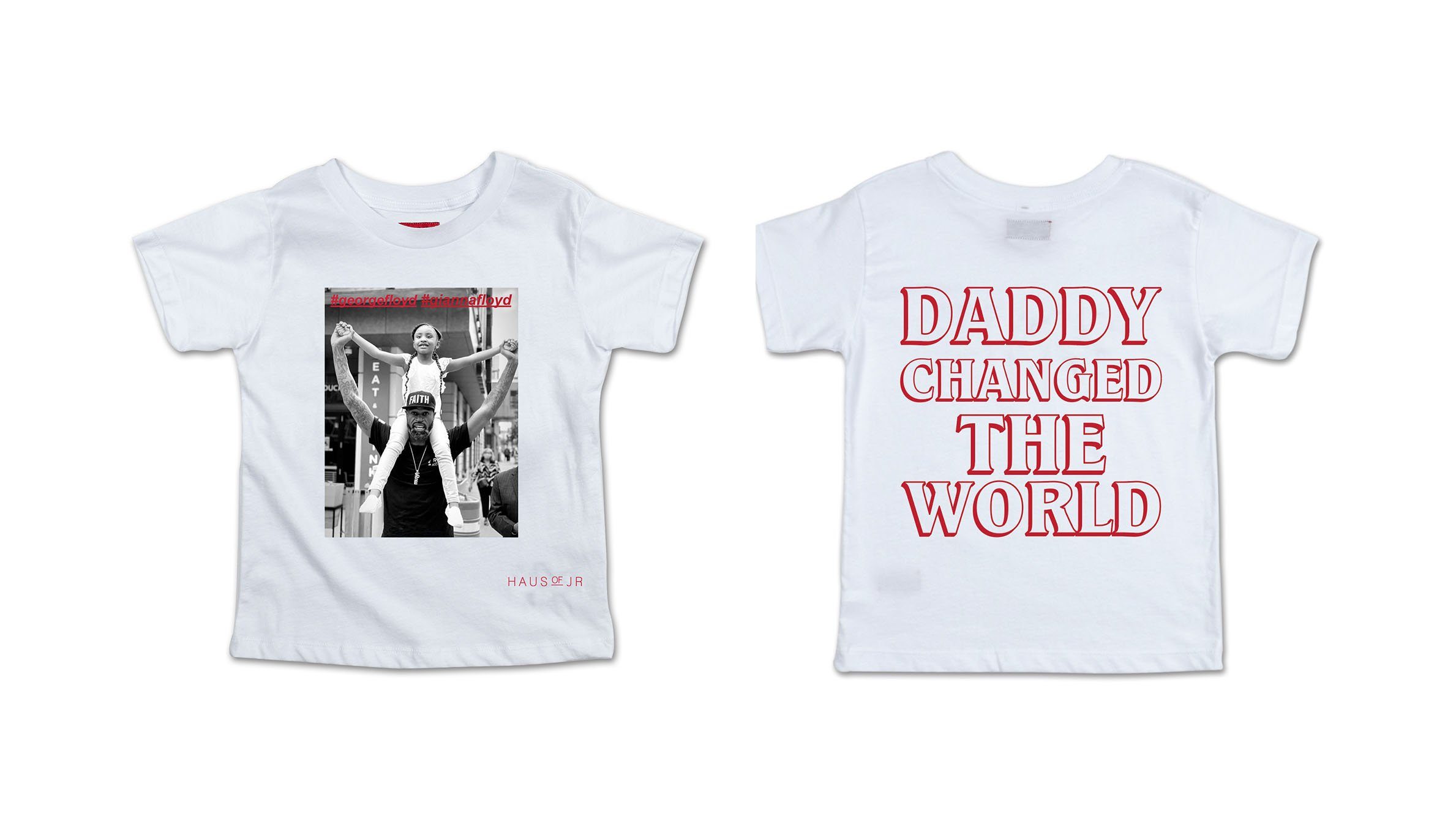 Daddy Changed The World Tee (White) Tops Haus of JR 