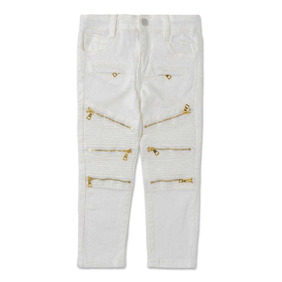 Pucci Zip Denim (White) - Haus of JR