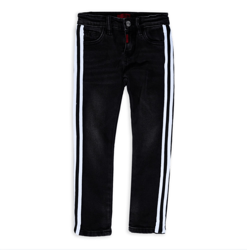 Leonard Striped Denim (White Stripe) - Haus of JR