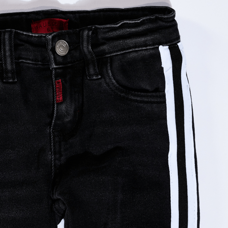 Leonard Striped Denim (White Stripe) - Haus of JR