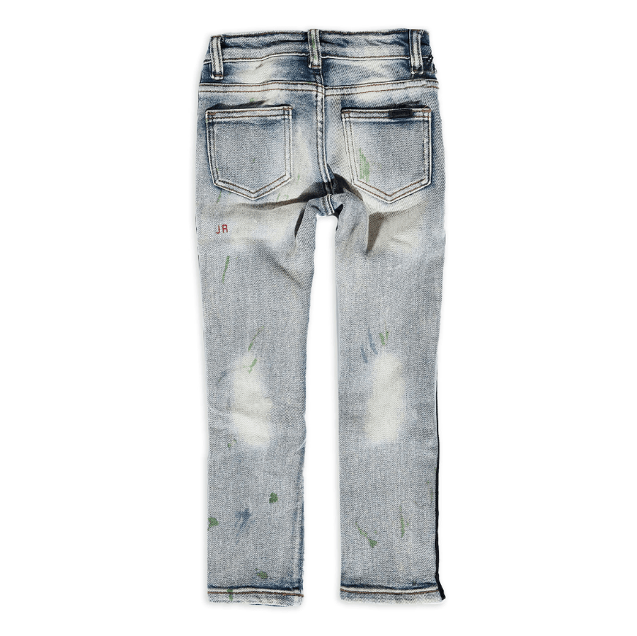 Leonard Striped Denim (Green Stripe) - Haus of JR