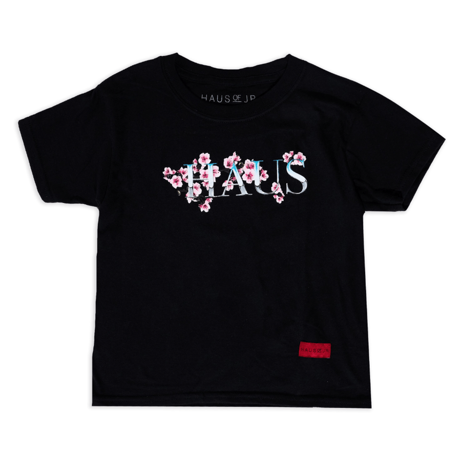 Chrome Blossom Tee (Black) - Haus of JR