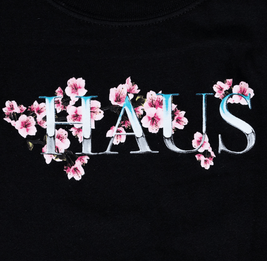 Chrome Blossom Tee (Black) - Haus of JR