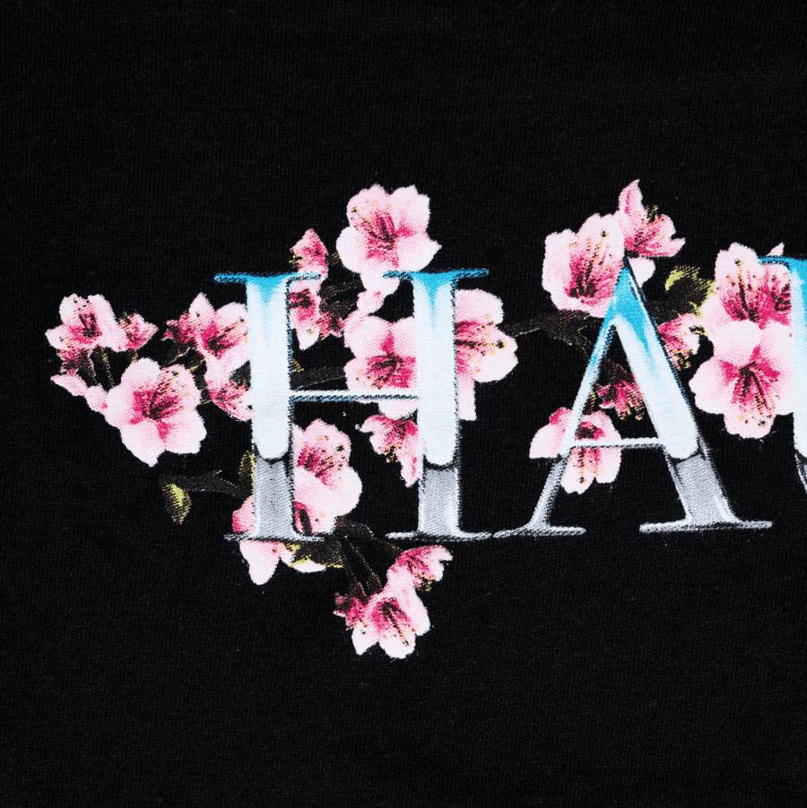Chrome Blossom Tee (Black) - Haus of JR