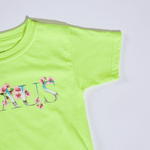 Chrome Blossom Tee (Neon) - Haus of JR