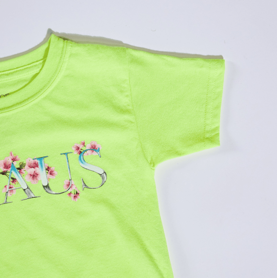 Chrome Blossom Tee (Neon) - Haus of JR