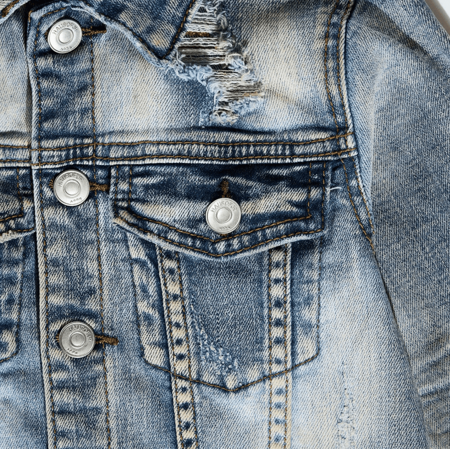 James Denim Jacket (Faded Indigo) - Haus of JR