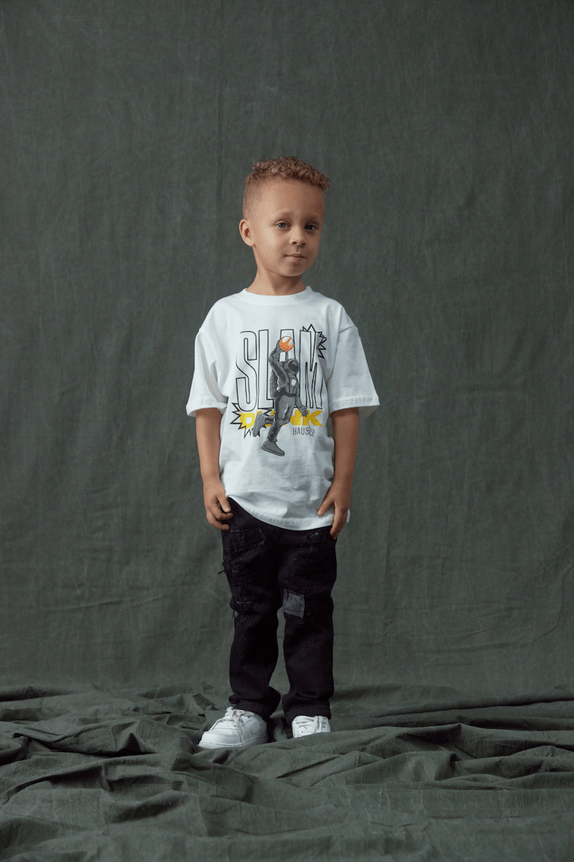 Slam Dunk Tee (White) Tops Haus of JR 