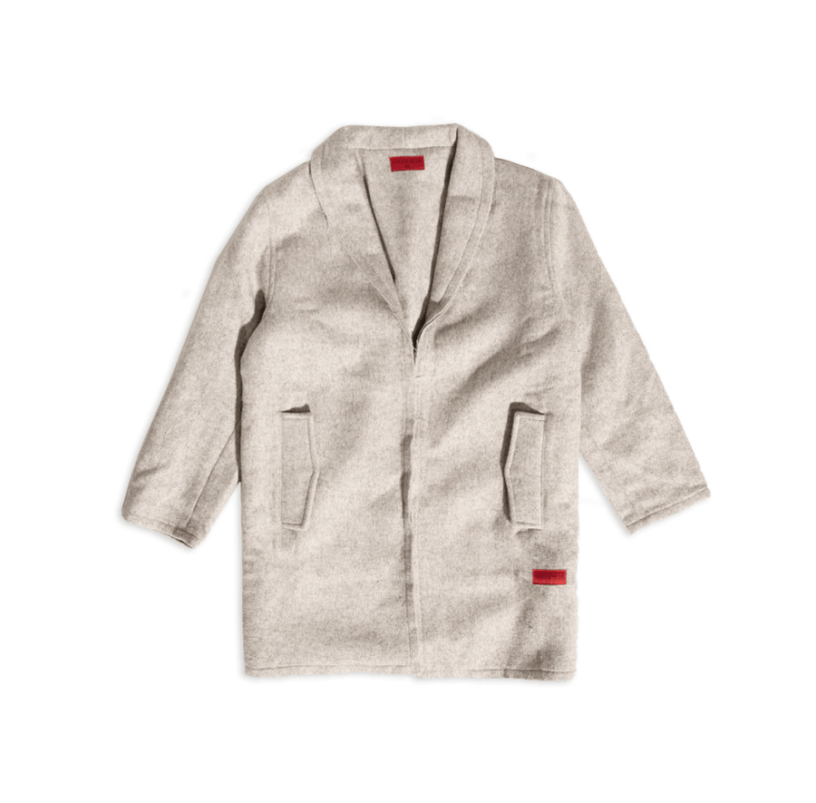 Drake Raw Edge Peacoat (Grey) - Haus of JR