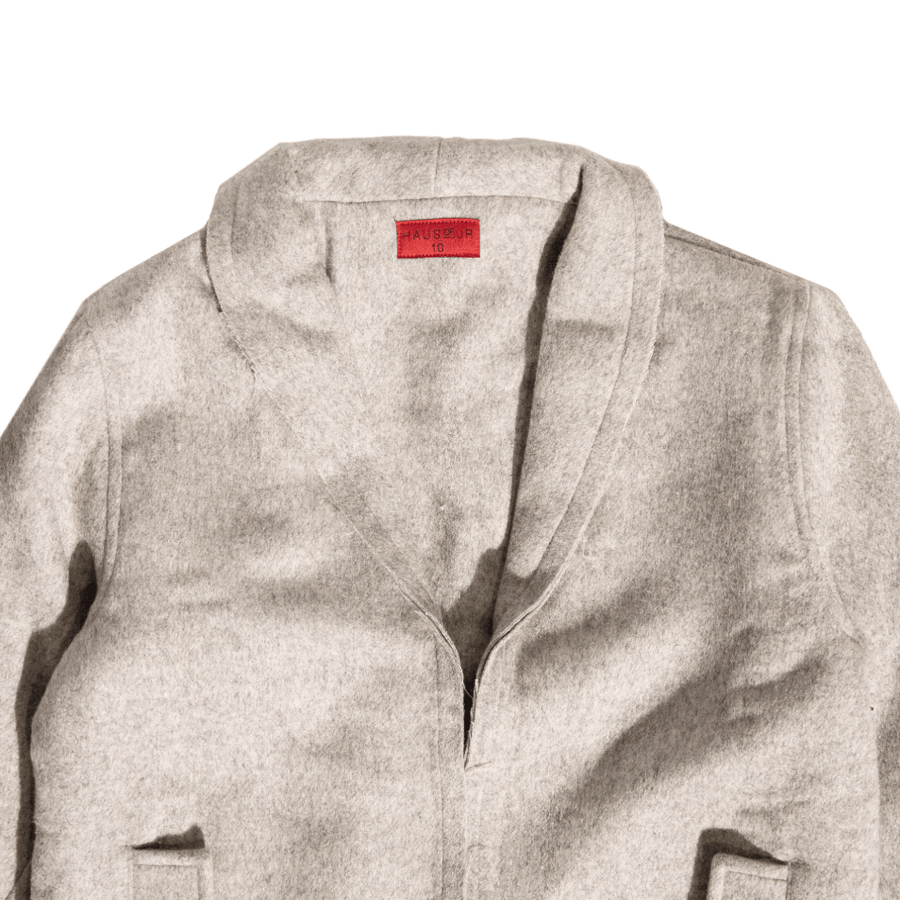 Drake Raw Edge Peacoat (Grey) - Haus of JR