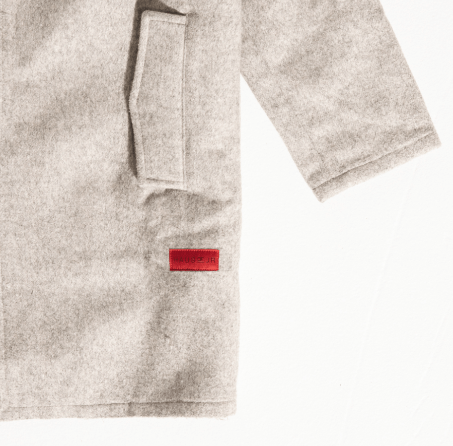 Drake Raw Edge Peacoat (Grey) - Haus of JR