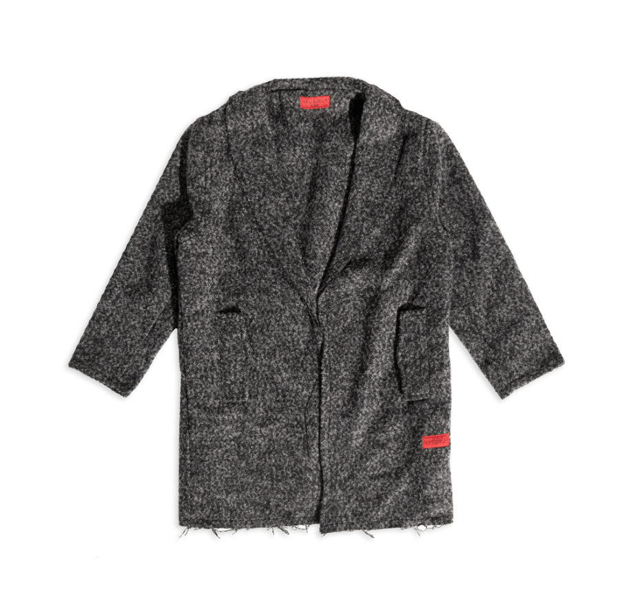 Drake Raw Edge Peacoat (Speckle) - Haus of JR