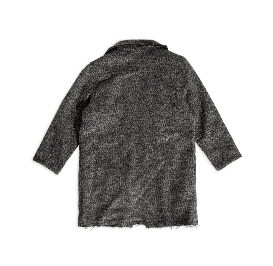 Drake Raw Edge Peacoat (Speckle) - Haus of JR