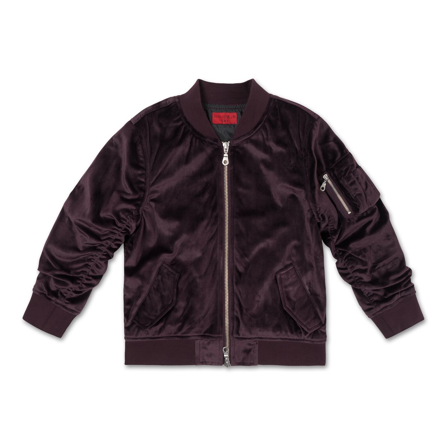 Viola Velour Bomber Jacket (Violet) - Haus of JR