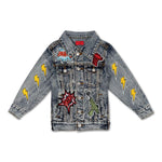 Jeffery Space Patch Jacket (Indigo Acid Wash) - Haus of JR