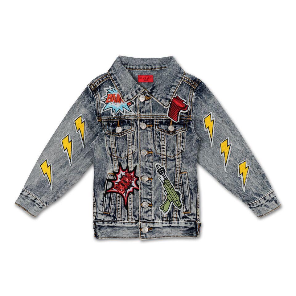 Jeffery Space Patch Jacket (Indigo Acid Wash) - Haus of JR