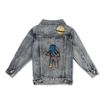 Jeffery Space Patch Jacket (Indigo Acid Wash) - Haus of JR