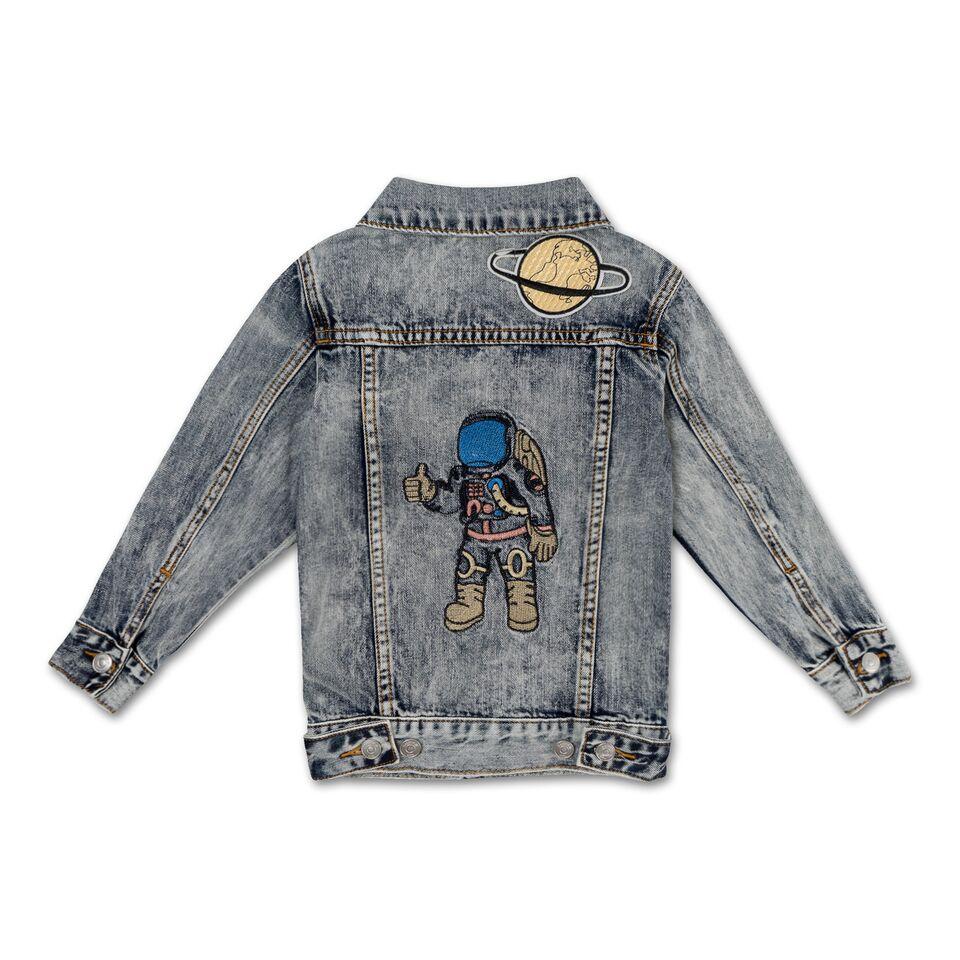 Jeffery Space Patch Jacket (Indigo Acid Wash) - Haus of JR