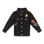 Jeffery Space Patch Jacket (Black Rinse Wash) - Haus of JR