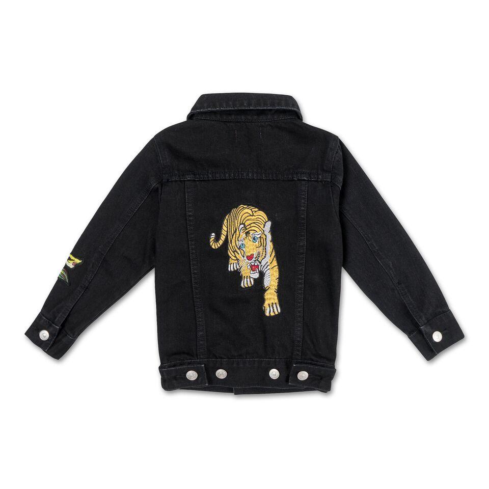 Jeffery Space Patch Jacket (Black Rinse Wash) - Haus of JR