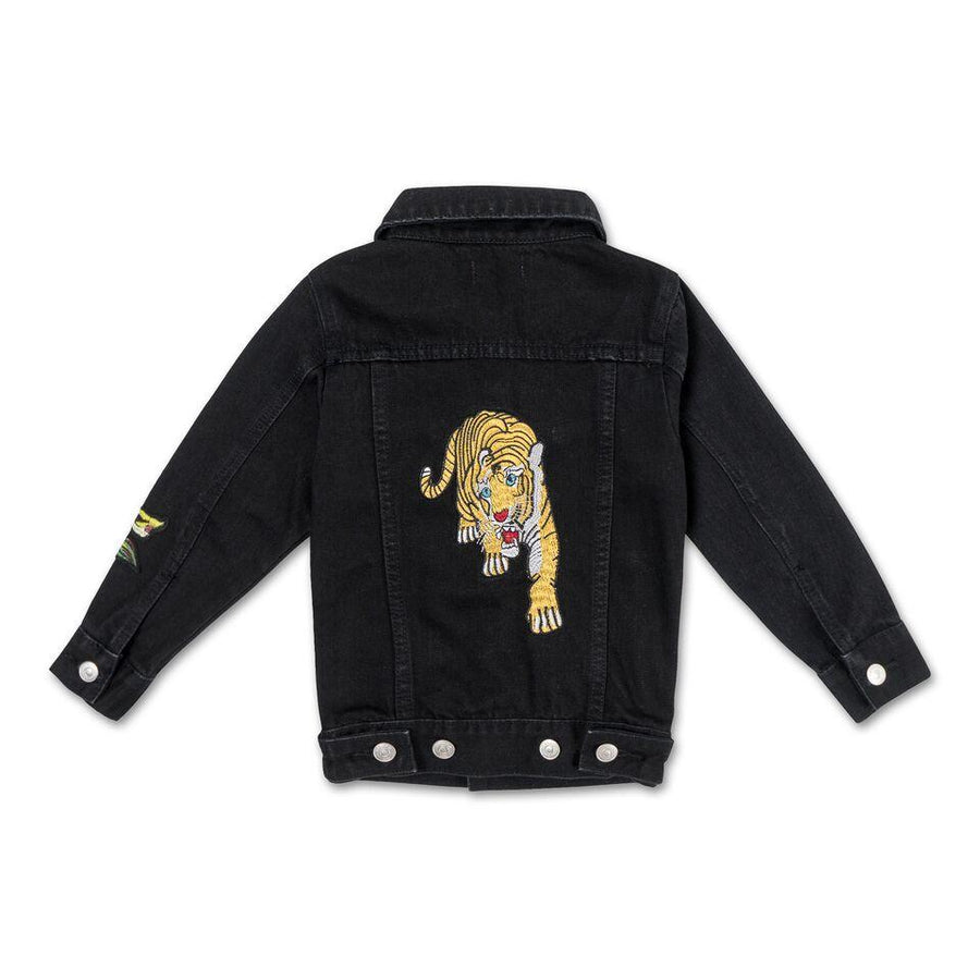 Jeffery Space Patch Jacket (Black Rinse Wash) - Haus of JR