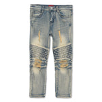 Walton Weave Biker Denim (Light Sandwash) - Haus of JR