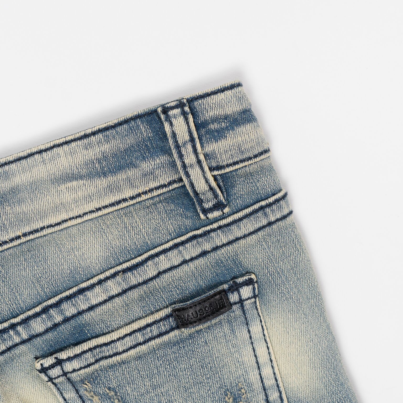 Walton Weave Biker Denim (Light Sandwash) - Haus of JR