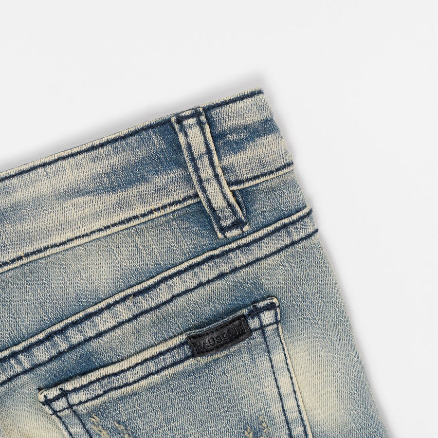 Walton Weave Biker Denim (Light Sandwash) - Haus of JR