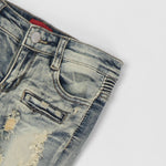 Walton Weave Biker Denim (Light Sandwash) - Haus of JR