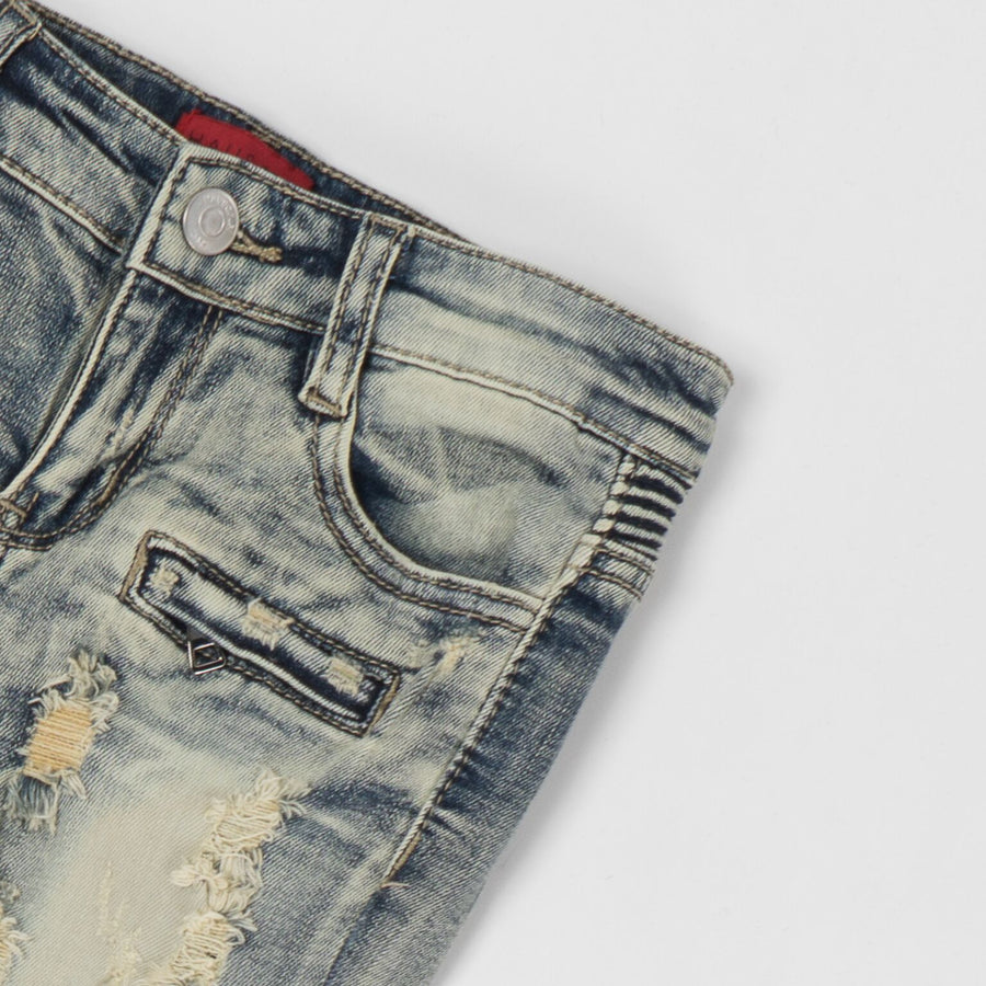 Walton Weave Biker Denim (Light Sandwash) - Haus of JR