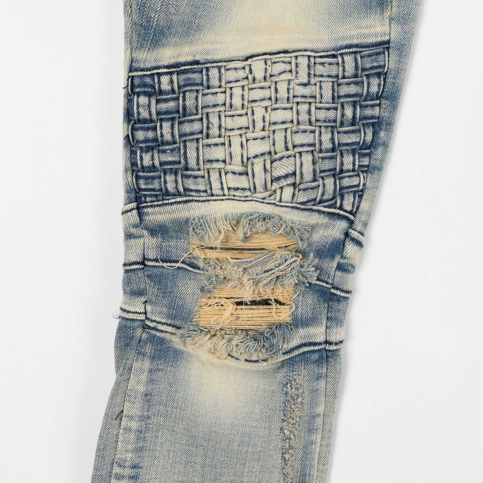Walton Weave Biker Denim (Light Sandwash) - Haus of JR