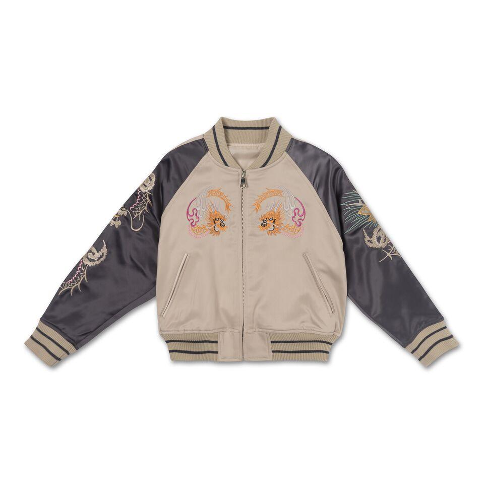 Wyatt Souvenir Jacket (Creme/Light Plum) - Haus of JR